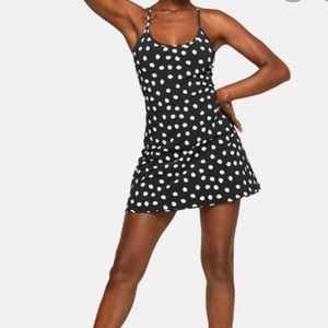 NWT Outdoor voices exercise dress black polka dot